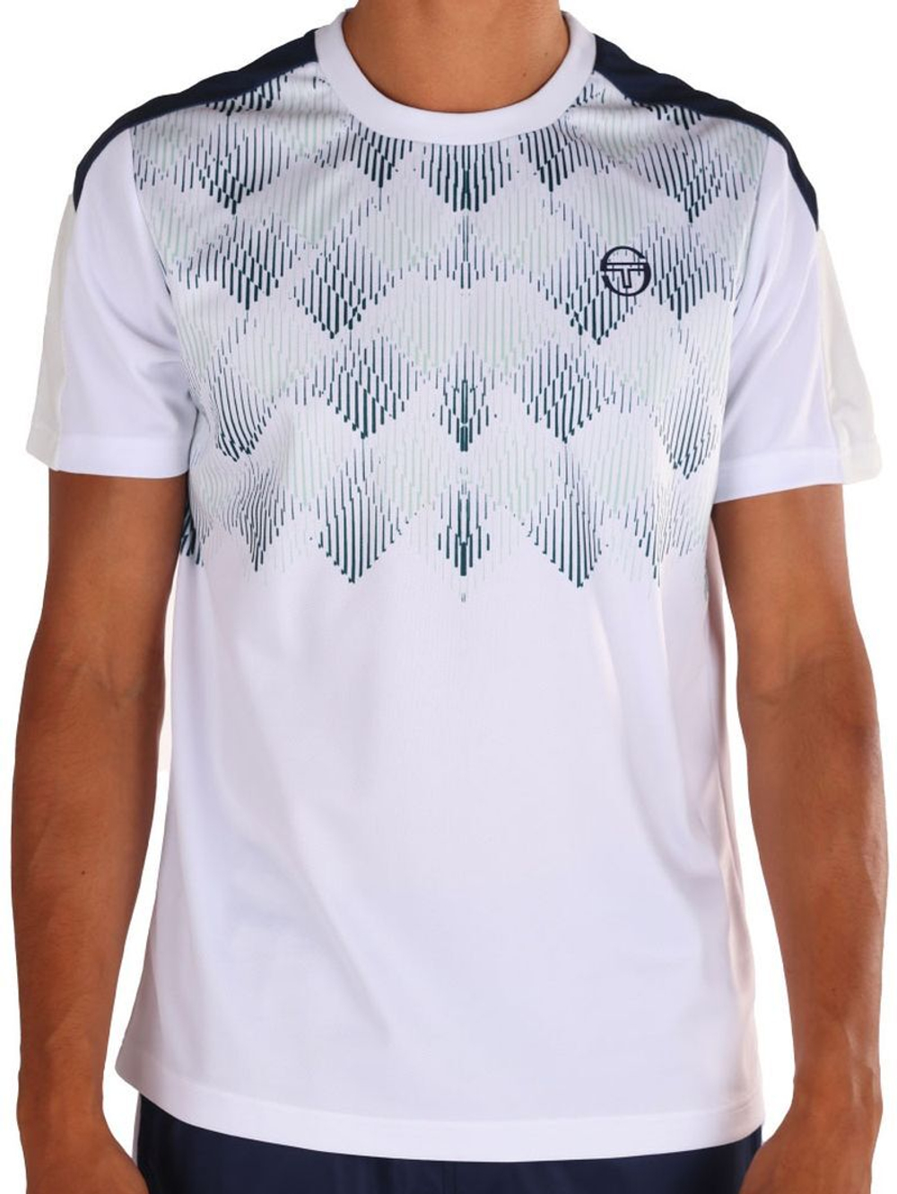 Теннисная футболка Sergio Tacchini Punte - white/smoke