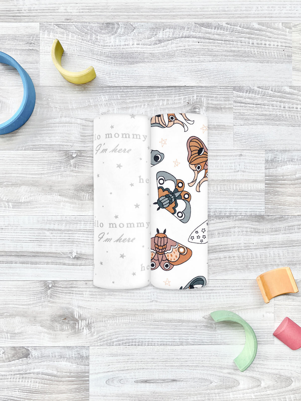 Сет из 2х пелёнок Mjölk Бабочки/Hello Mommy