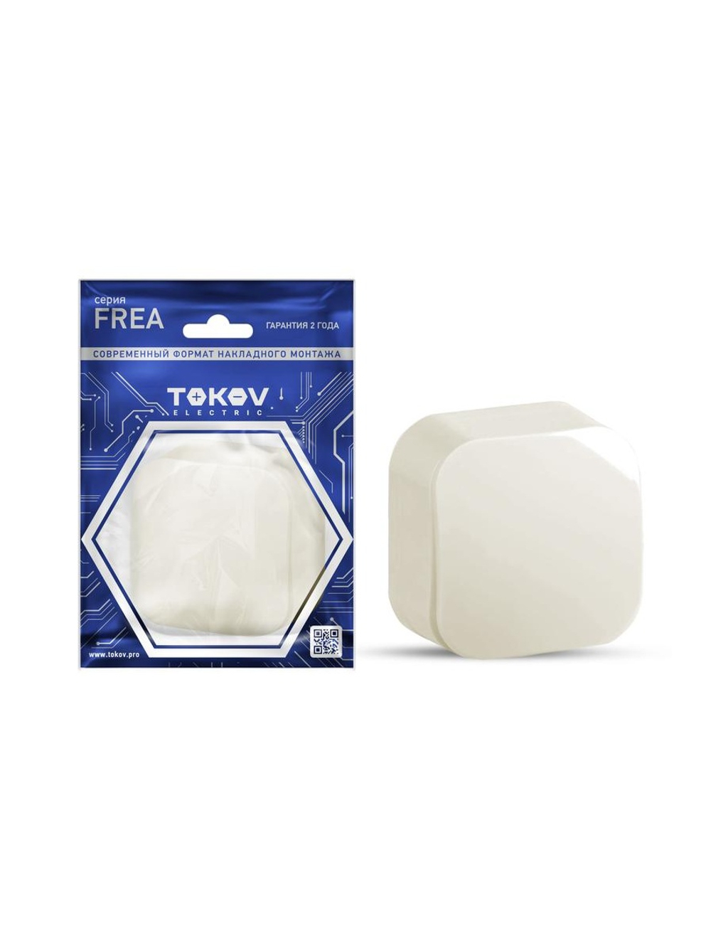 Выключатель 1-кл. ОП Frea 10А IP20 250В АБС-пластик беж. TOKOV ELECTRIC TKE-FR-V1-C02