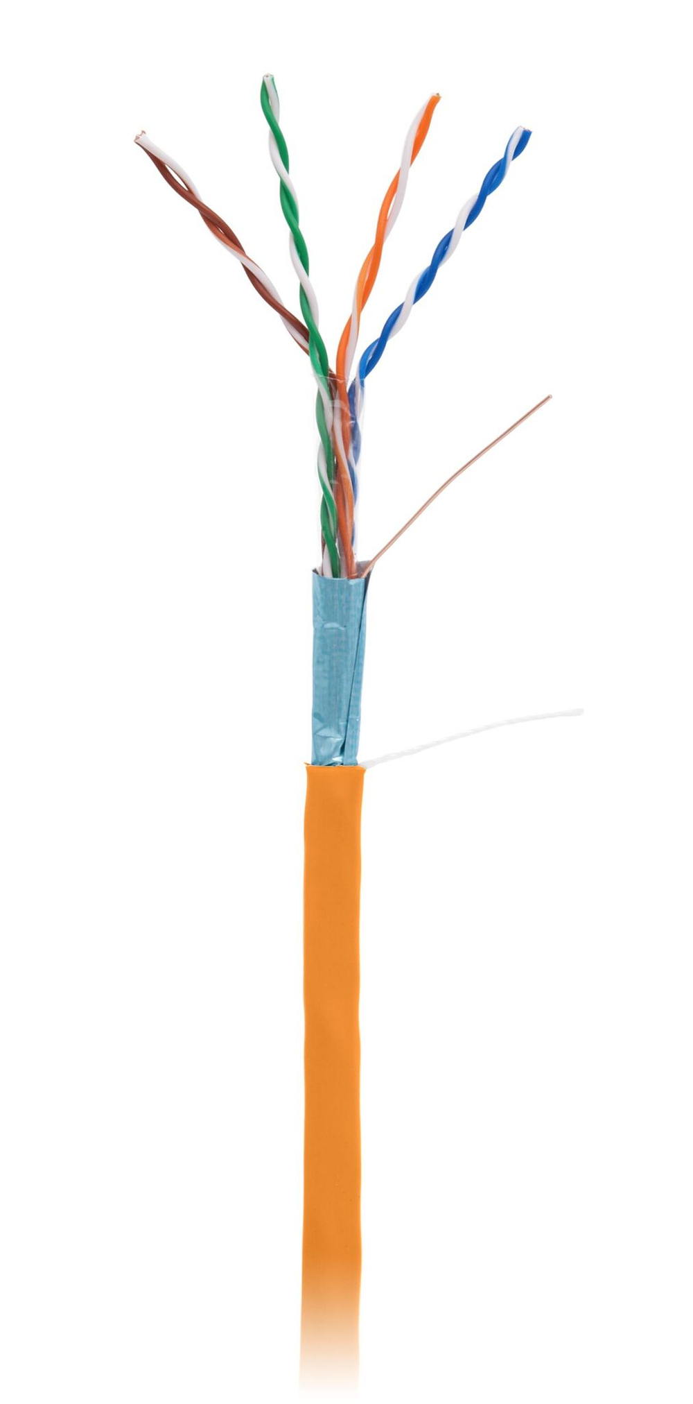 Кабель витая пара F/UTP 5e кат. 4 пары Netlan EC-UF004-5E-LSZH-OR