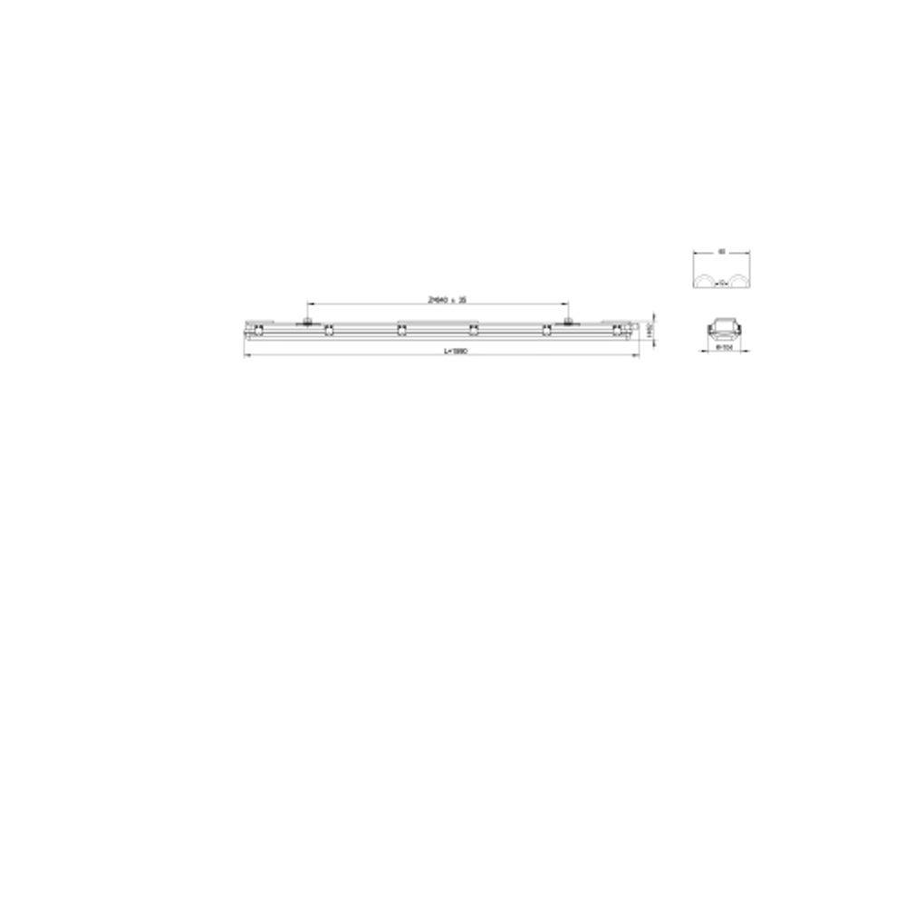 Светильник ЭРА SPP-101-0-002-150 IP65 под 2 светодиодные лампы T8 G13 LED 2x1500