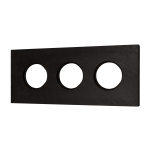 Рамка 3-х постовая, скрытый монтаж, Шедель Форест, дерево, цвет угольно-черный BF7-630-119