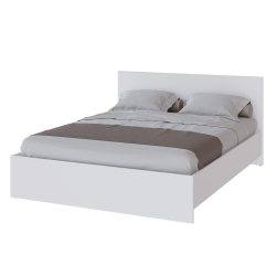 Кровать 160x200 с настилом из ДСП Плейона, белый