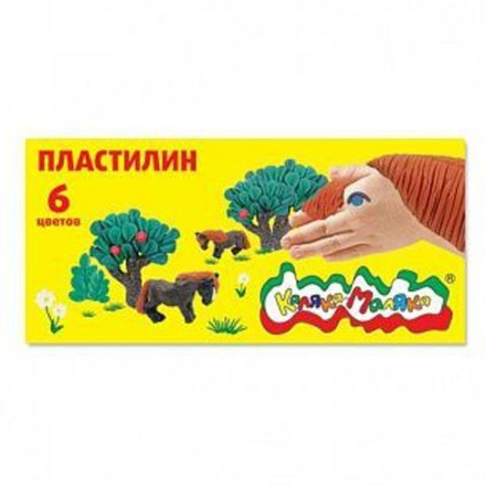 Пластилин Каляка-Маляка  6 цв. 90 г со стеком 3+