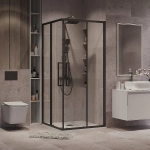 Душевой уголок Grossman Cosmo 300.K33.02.8080.21.00 80x80 стекло прозрачное/профиль черный матовый