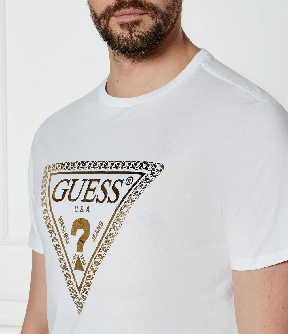 Футболка CHAIN TRI LOG GUESS - белый(M5RI49 K9RM1)