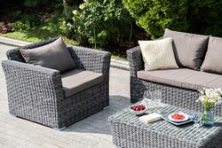 "Капучино" лаунж-зона из искусственного ротанга, цвет графит