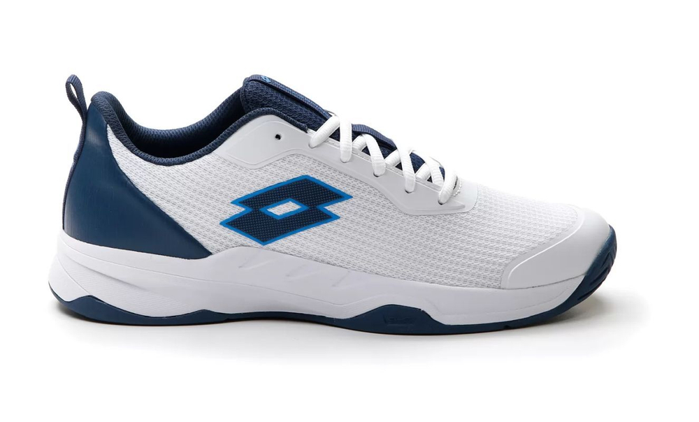 Мужские кроссовки теннисные Lotto Mirage 600 ALR - all white/dark denim/light atlantic