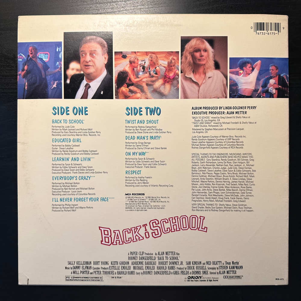 Back To School - Music From The Motion Picture Soundtrack (США 1986г.)