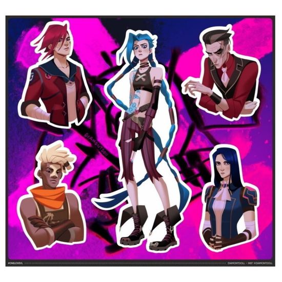 Набор стикеров 189х176мм "Аркейн: Персонажи"