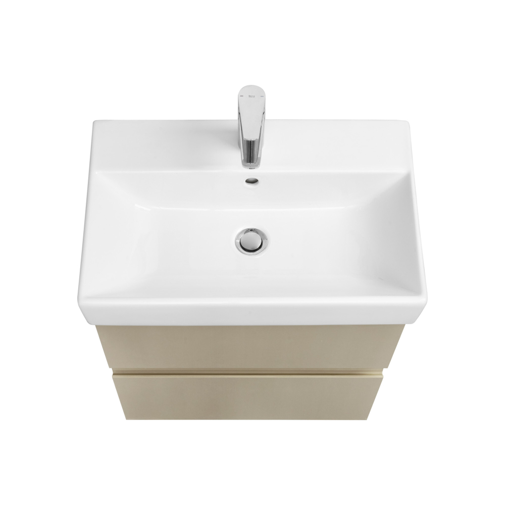 Комплект OLETA  A857639515 модуль для раковины 600 мм, 564х374х548 мм, с 2 ящиками, капучино + JIKA раковина 600х390 8.1242.6.000.104.1