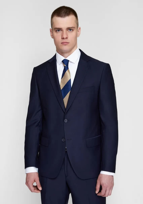Мужской классический костюм (темно-синий) Б39