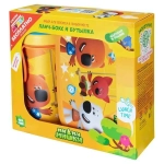 Набор: ланч-бокс 0,98л + стакан с крышкой 0,4л «МИ-МИ-МИШКИ» оранжевый