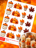 Трансфер переводной - декаль для свечей и гипса осень 004 А5