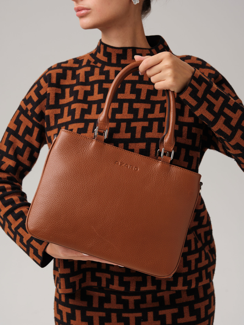 Кожаная сумка Deboro 30640 фундук