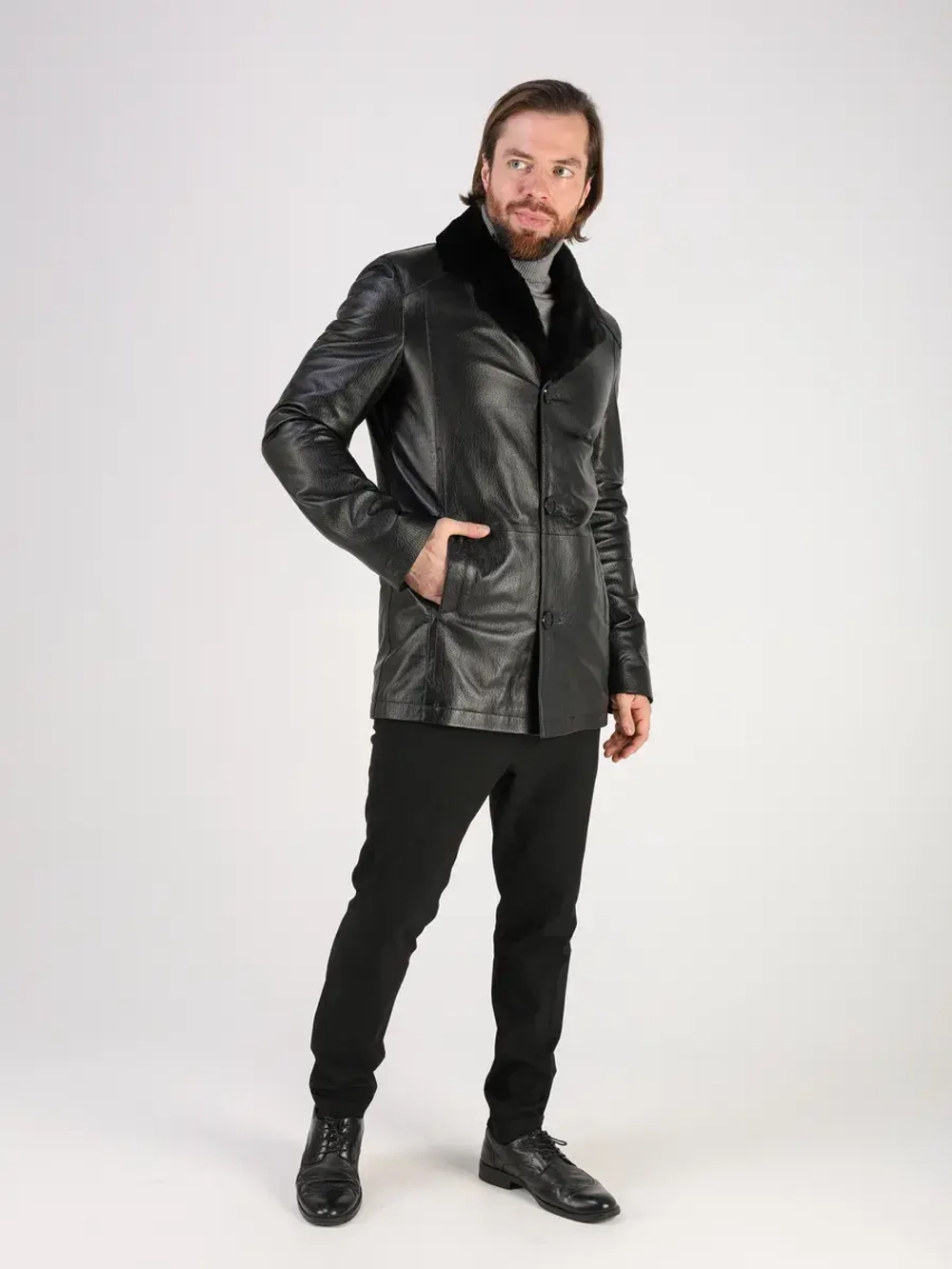 Дубленка натуральная куртка зимняя длинная