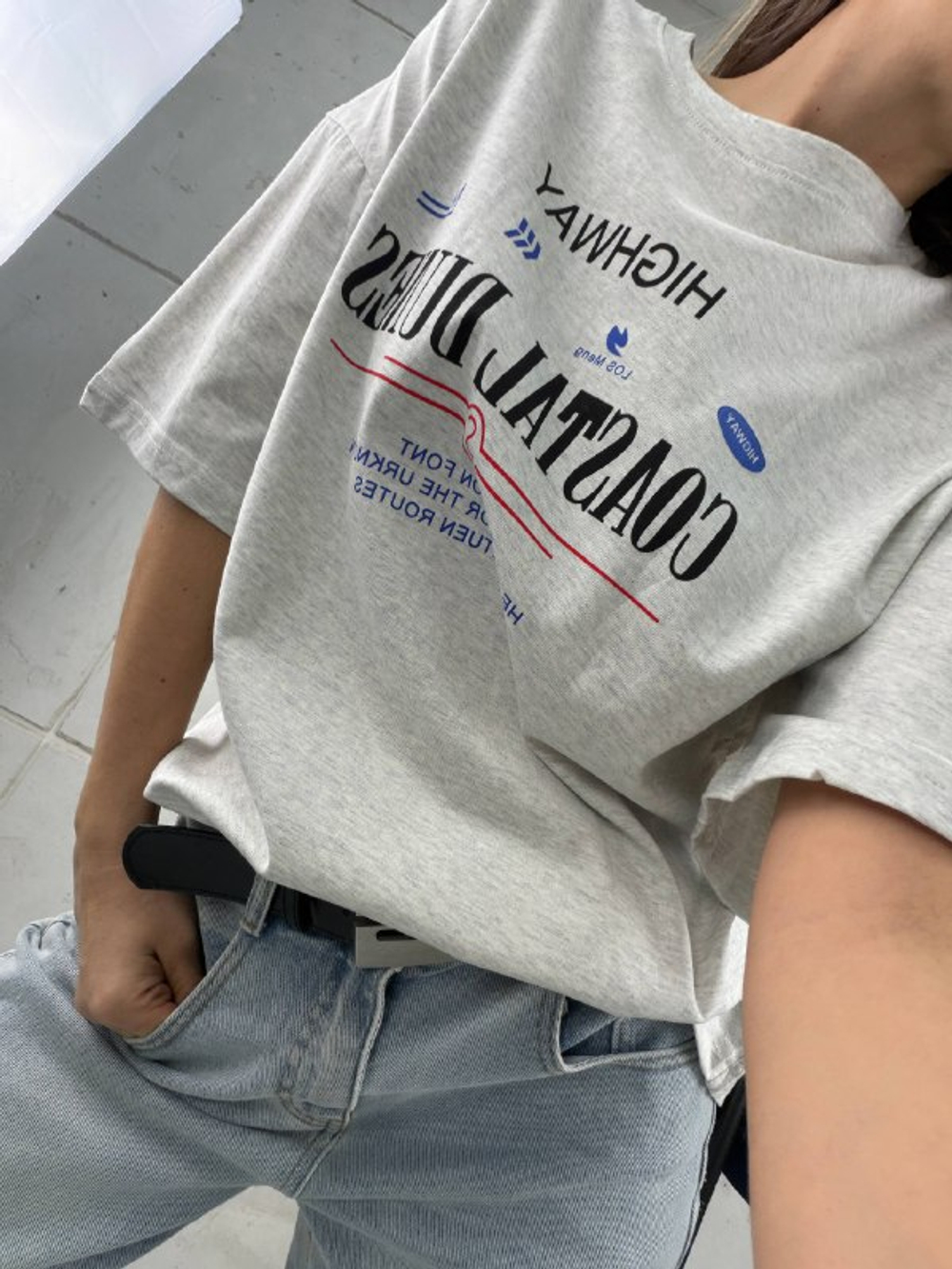 Футболка женская артикул 703 цвет "меланж"