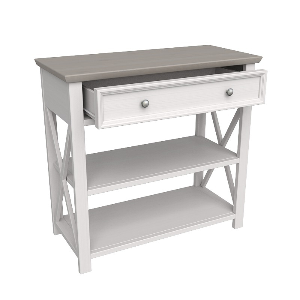 Консоль «Форест» белый воск/антрацит