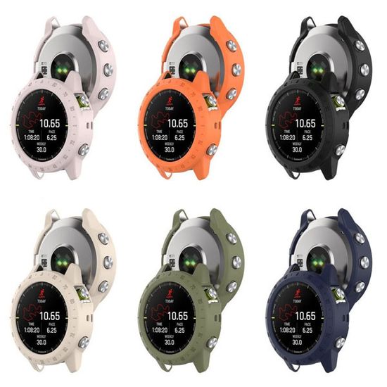 Защитный бампер чехол для часов Garmin MARQ Gen 2 Adventurer Athlete Aviator Captain Golfer материал TPU (Оранжевый)