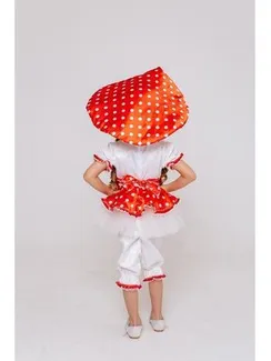 Карнавальный костюм «Мухомор», платье, панталоны, шапка, размер 116-60