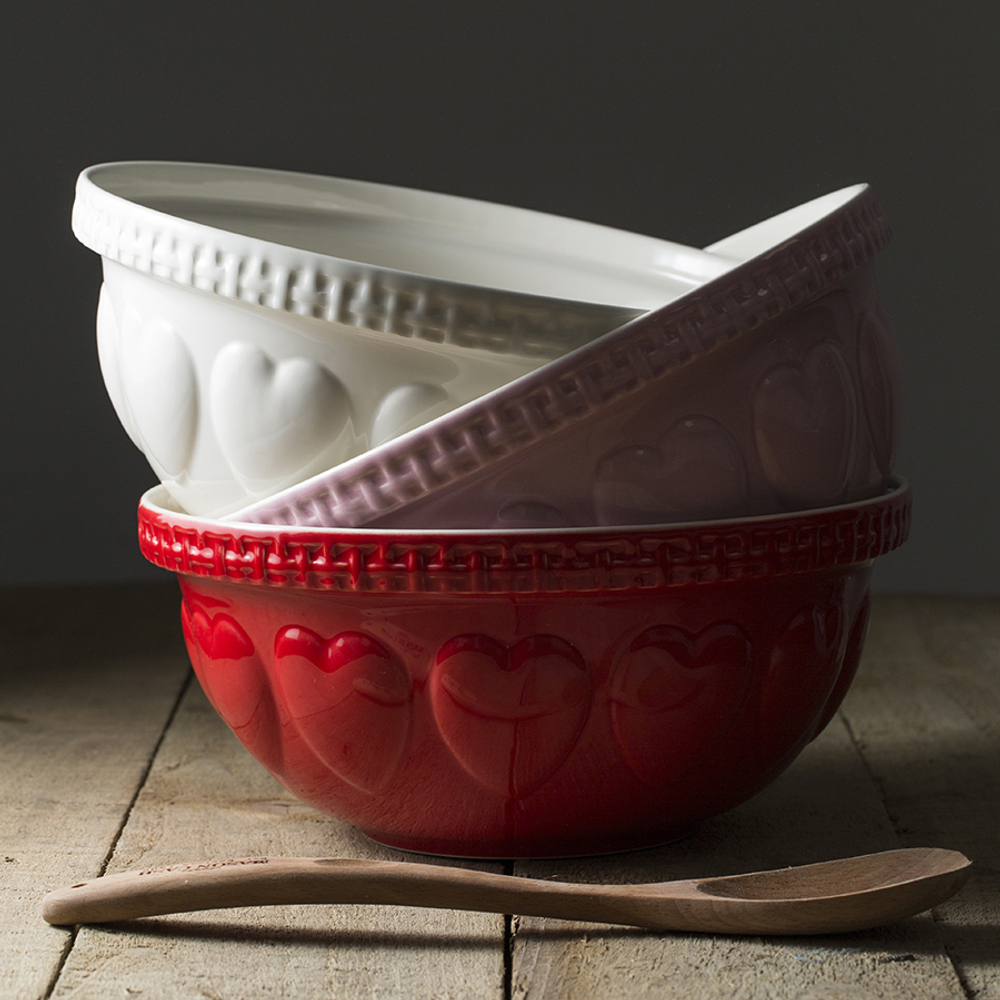 Миска для смешивания hearts, D29 см, 4 л, красная