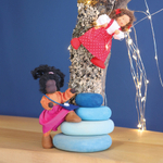 Вальдорфская кукла "Девочка афро", 13 см