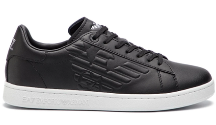 Мужские кроссовки EA7 Unisex Leather Sneaker - black