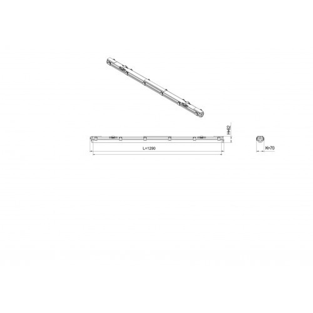 Светильник ЭРА SPP-101-0-001-120 IP65 под светодиодную лампу T8 G13 LED 1200