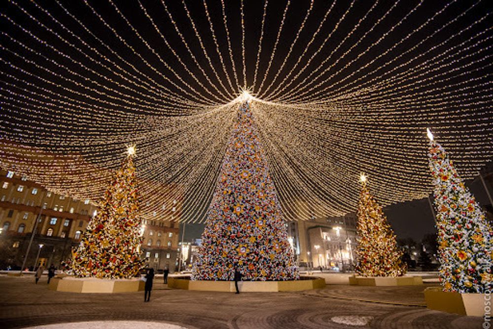 купол из гирлянд