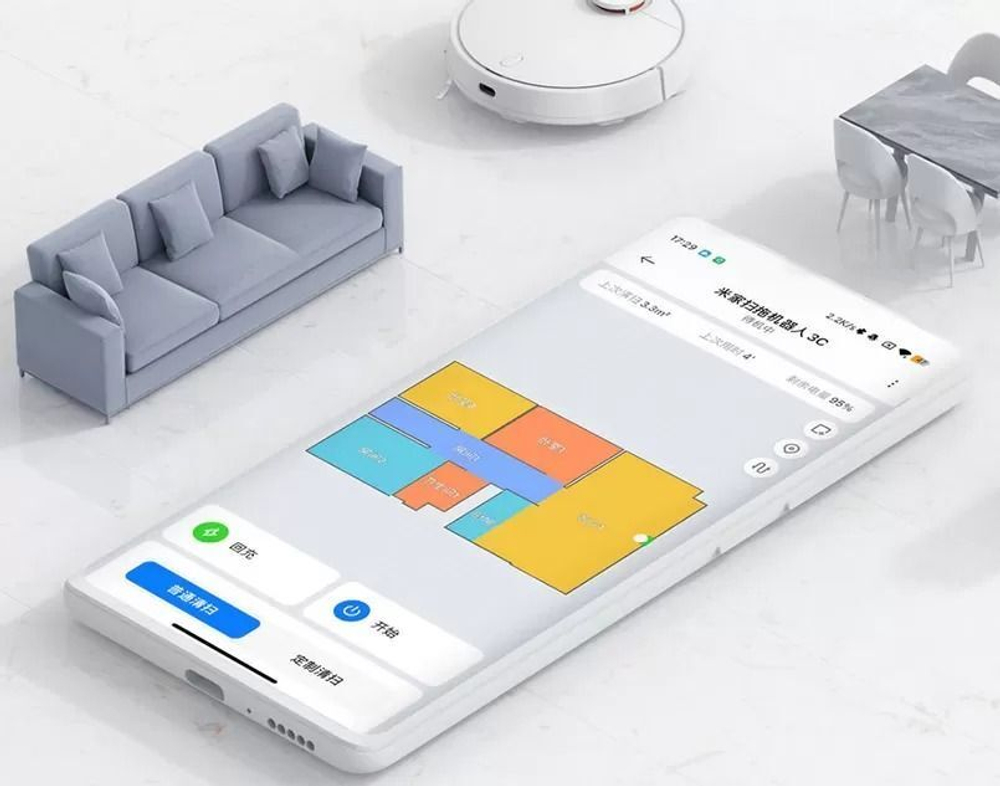 Робот-пылесос Xiaomi Mijia Sweeping Vacuum Cleaner 3C,белый CN