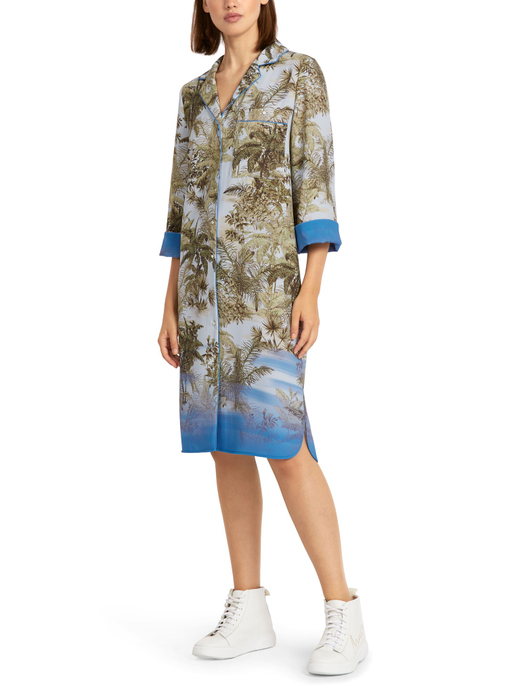 Платье-рубашка с принтом