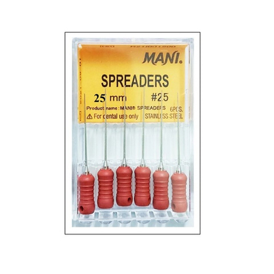 Spreaders №25 (25мм) Mani Спредеры (6шт.) Мани, для латеральной конденсации гуттаперчи, ручные