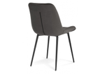 Стул на металлокаркасе Woodville Гояр графитовый, черный глянец, ножки черные