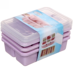 Форма для приготовления мороженого 3шт в наборе с крышками «Микс» 10,5*7,5см