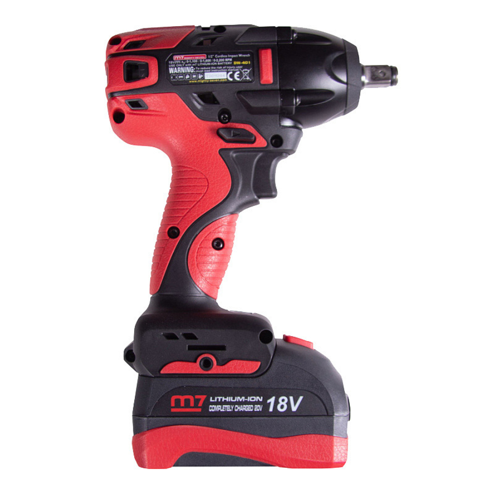 MIGHTY SEVEN (DW-401A) Гайковерт аккумуляторный ударный 1/2", 813 Нм, 18 В