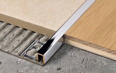 Латунный хромированный разделительный Р- образный профиль PRFOL