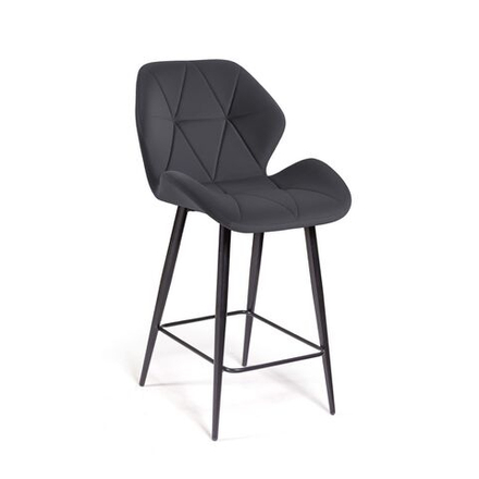 Стул полубарный Crystal, бархат серый 27