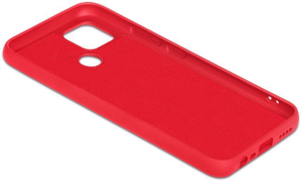 Силиконовый чехол с микрофиброй для Realme C25/C25s red DF