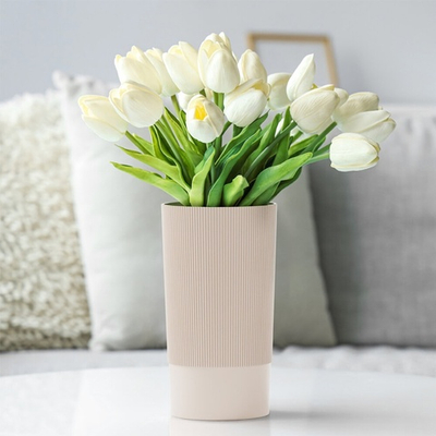 Ваза для цветов под срезку 20см "Версаль" (бежевый)