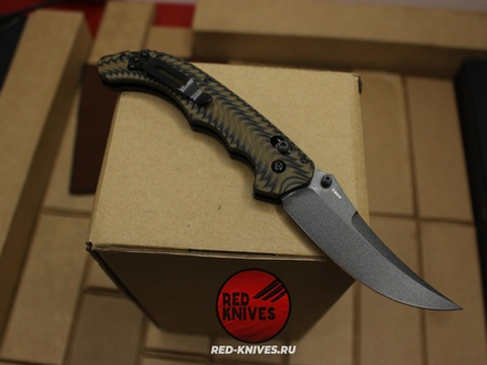 Нож Benchmade Mini Bedlam 865BK-01 - темный клинок, комбинированная рукоять