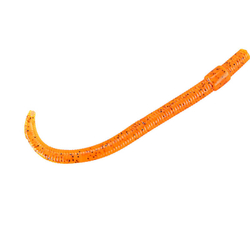 Приманка DS-WORM 100мм-5шт, цвет (250) морковный, блестки черные