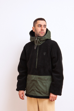 Анорак ЗАПОРОЖЕЦ Sherpa FW23 (Black/Khaki)