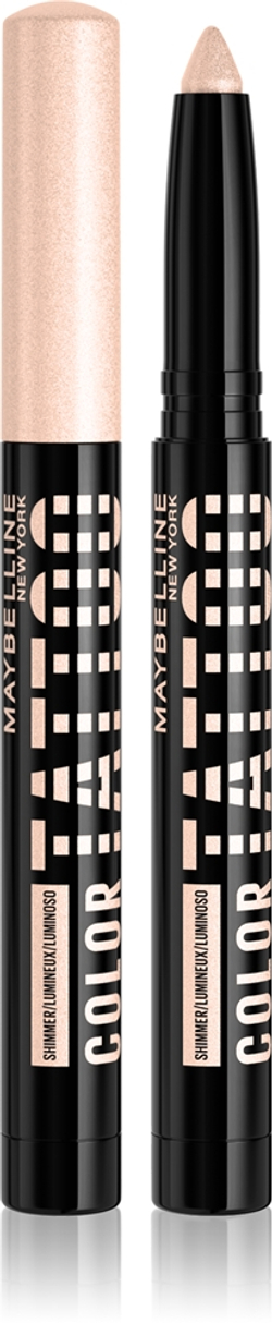 MAYBELLINE NEW YORK Color Tattoo 24 HR - Тени для век и карандаш для глаз оттенок 10 I am Shining, 1 g