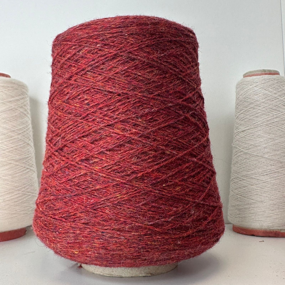 SHETLAND - MILLEFILI S.p.A.; 100% овечья шерсть; твид; 650м/100гр; col. 124367, цвета: красный, оранжевый, бордовый