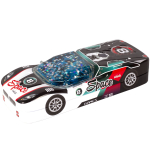 Пенал металлический машина 2 отделения Alingar, таблица умножения, звездочки в жидкости, 85 х 250 мм, "Space vehicle", чёрный (машинка с космонавтом)