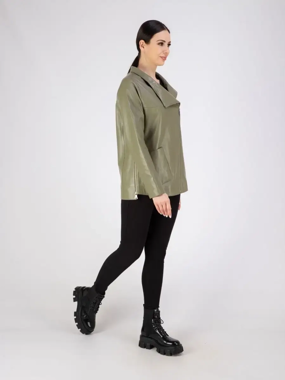 Кожаная куртка демисезонная косуха