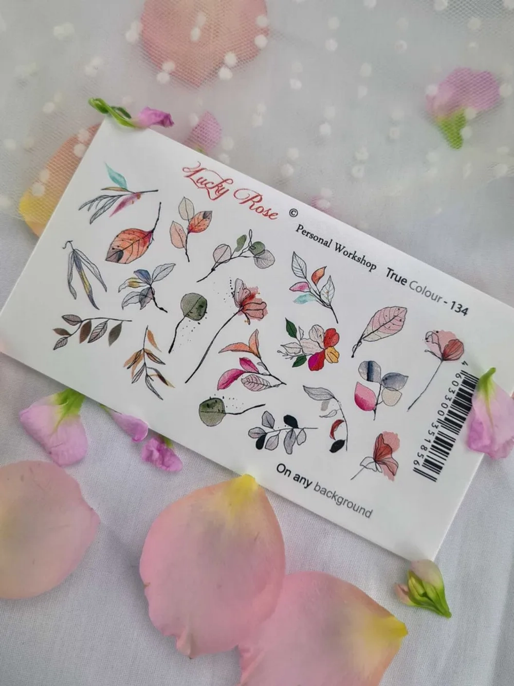 Lucky Rose Слайдеры наклейки для ногтей True 134