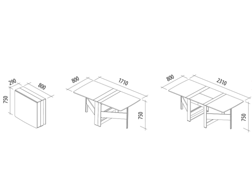 Колибри-12.2 (DaVita) Стол-книжка (кена)