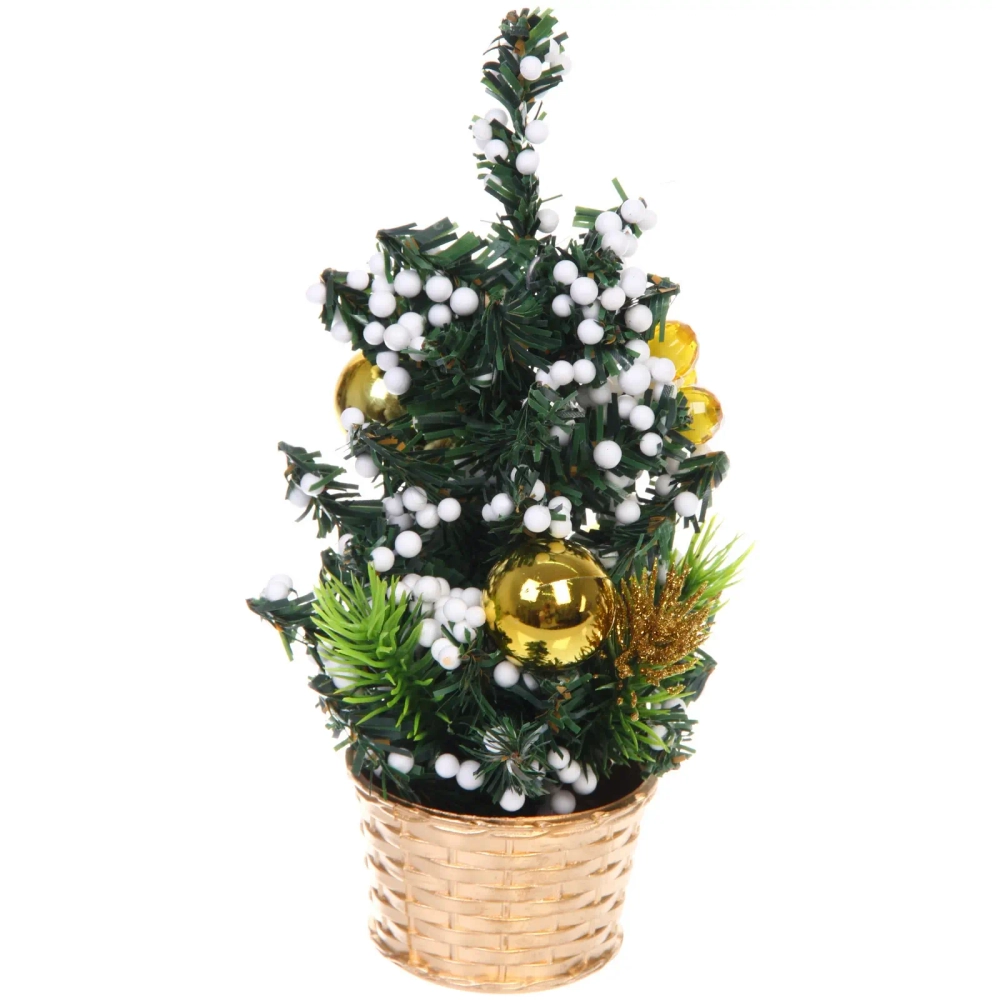 Елка в горшке «Чудеса зимы» 20 см, Золото