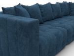 Диван угловой Лига-052 НПБ Лонг угол универсальный, BRUT 11 ВЕЛЮР синий